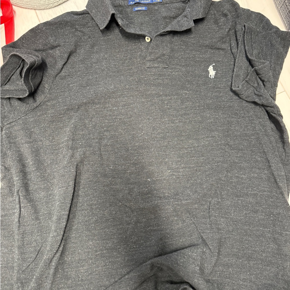 Ralph Lauren Men's Charcoal Polo Shirt